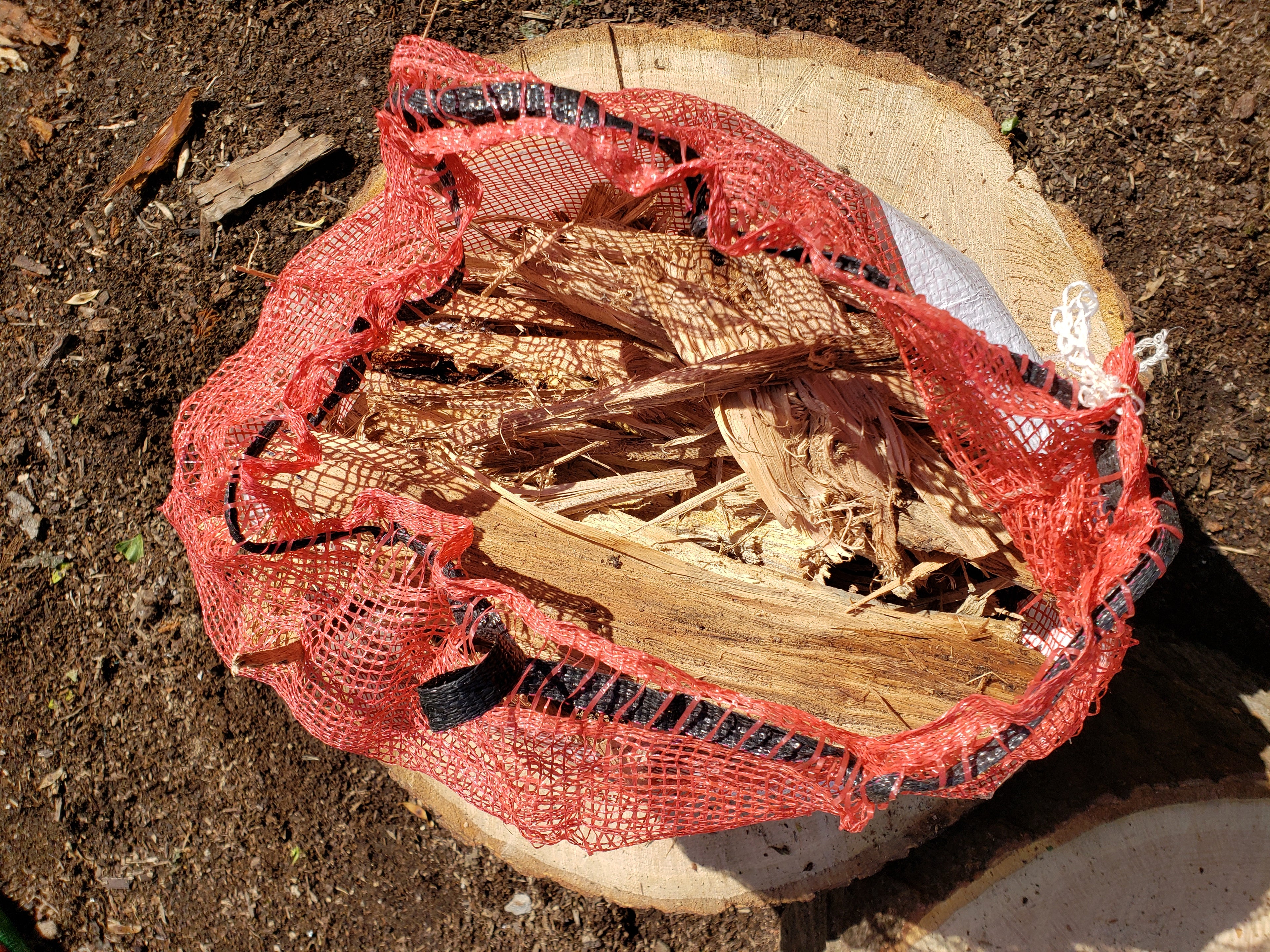 80 Lbs. Firewood Bags with Kindling